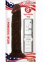 All American Whoppers Vibrating Dildo 8in - Chocolate