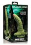 Creature Cocks Swamp Monster Scaly Silicone Dildo - Green/black